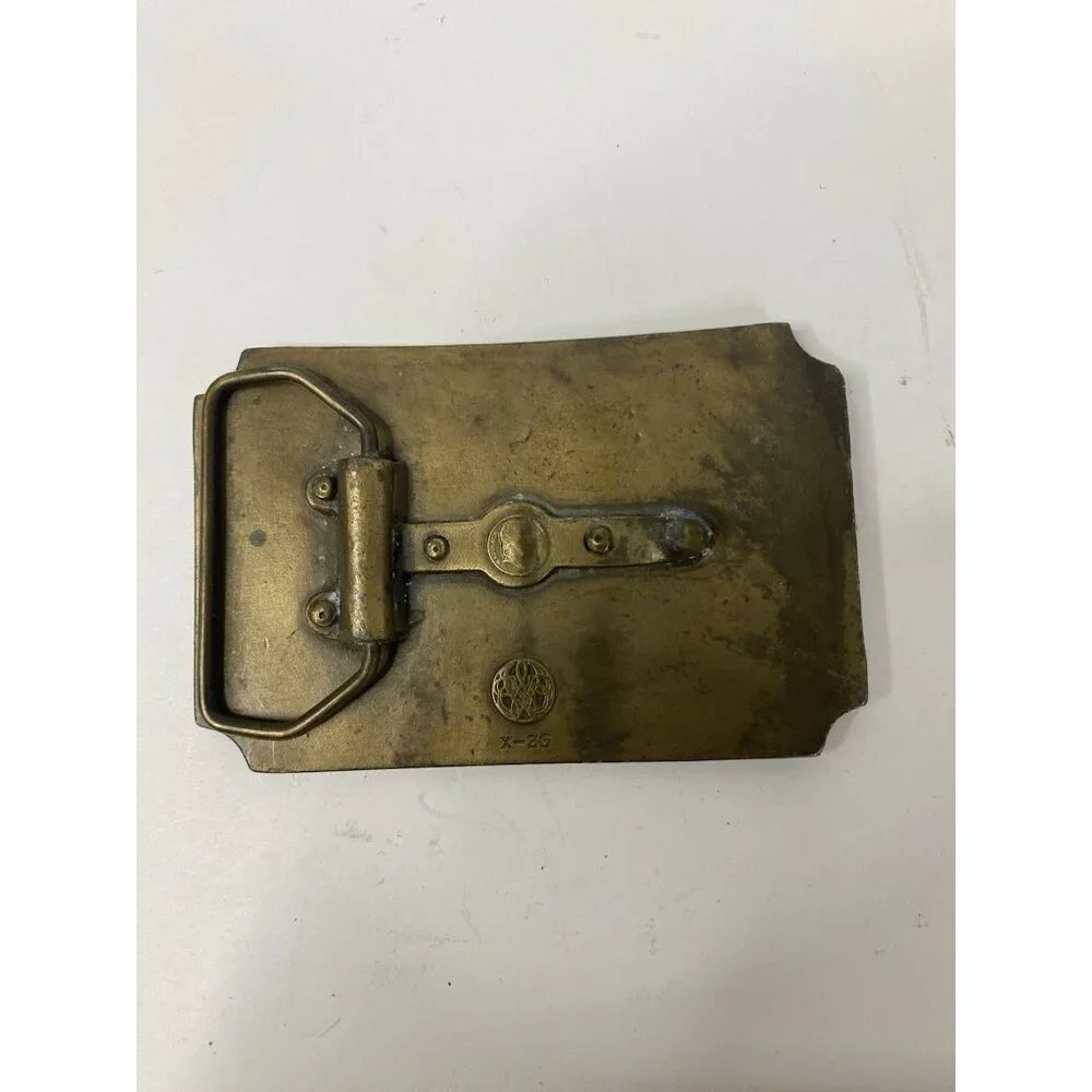 Queen Of The‎ West Mississippi Steamboat Belt Buckle Brass Vintage Riverboat